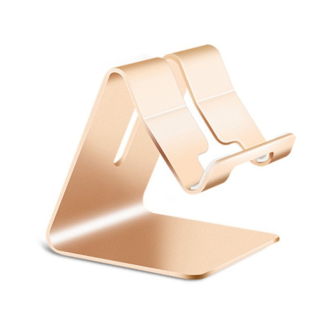 Universal aluminiumlegering smart telefonstativ skrivbordshållare laddningsstativ hållare för iphone metall tabletter stativ för ipad surfplatta: Guld-