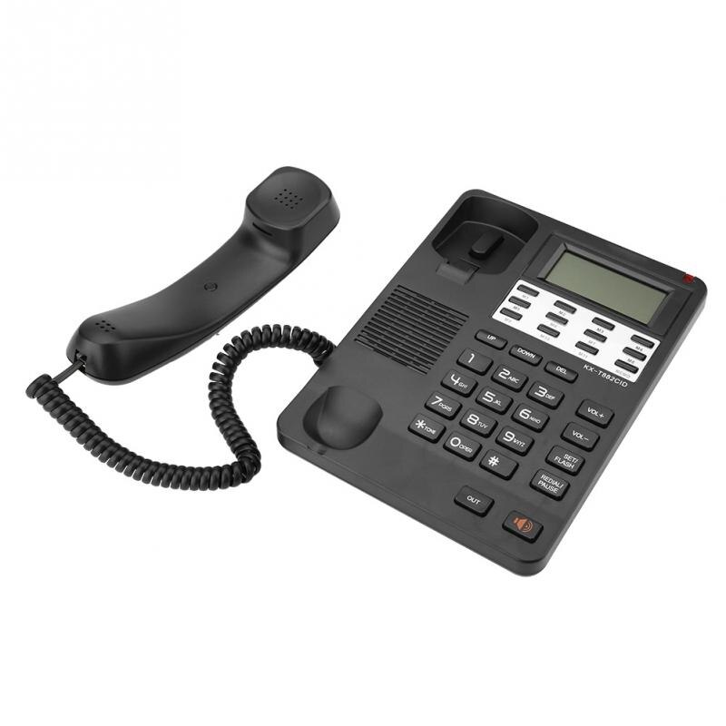 Office Landline Telephone DTMF\FSK Dual System for Home Hotel Wired Desktop Phone Telephone Digital LCD Screen Display