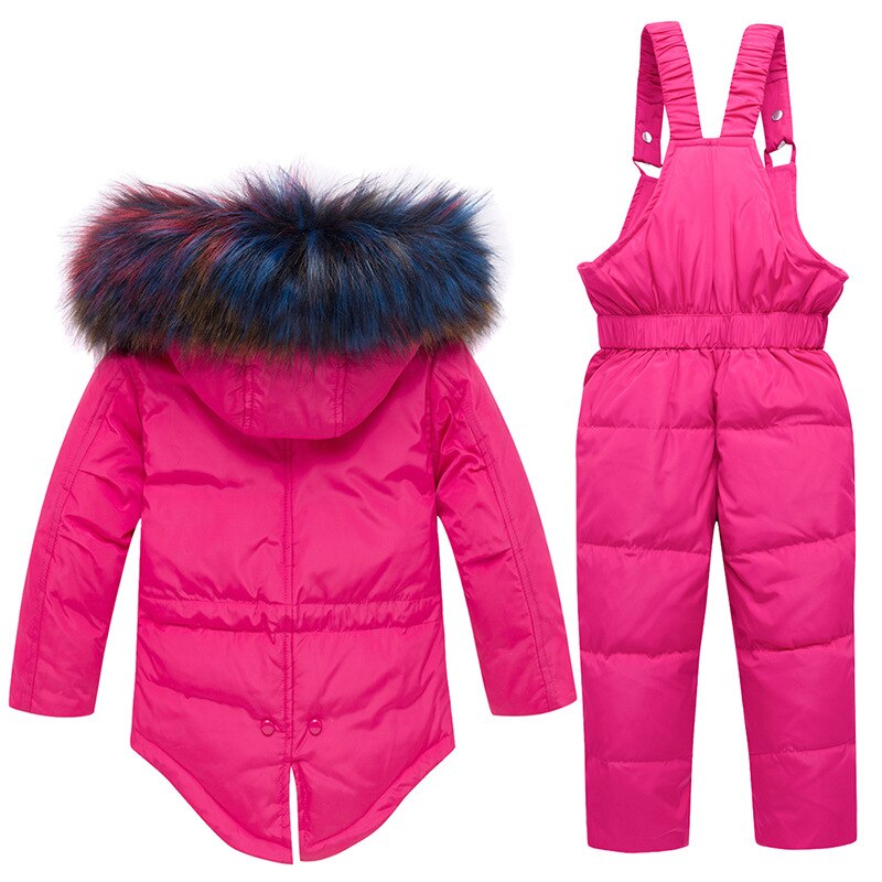 Winter Kids Snowsuit Jassen Hoodies Eendendons Skipak Voor Meisjes Sneeuw Pak Outfits Sneeuw Wear Jumpsuit Sets Jas Snowsuit