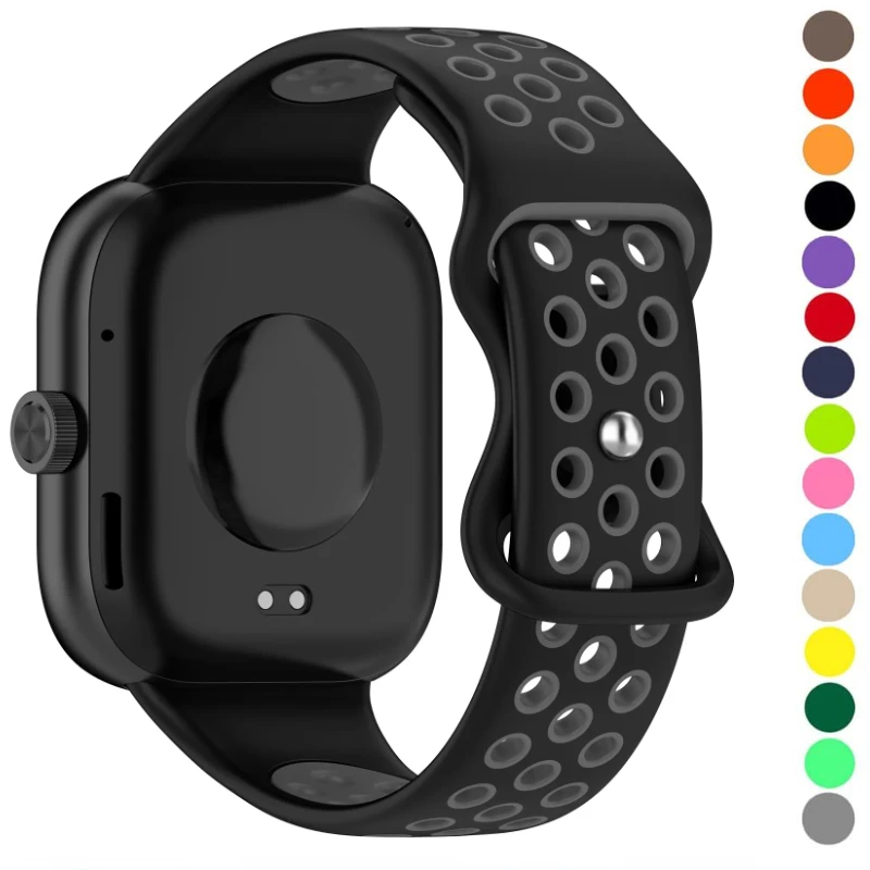 Offizielles Silikonarmband für Redmi Uhr 4 5 Bandzubehör Ersatz atmungsaktives Armbinde Armbinde Xiaomi Band 8 9 Profi Gürtel