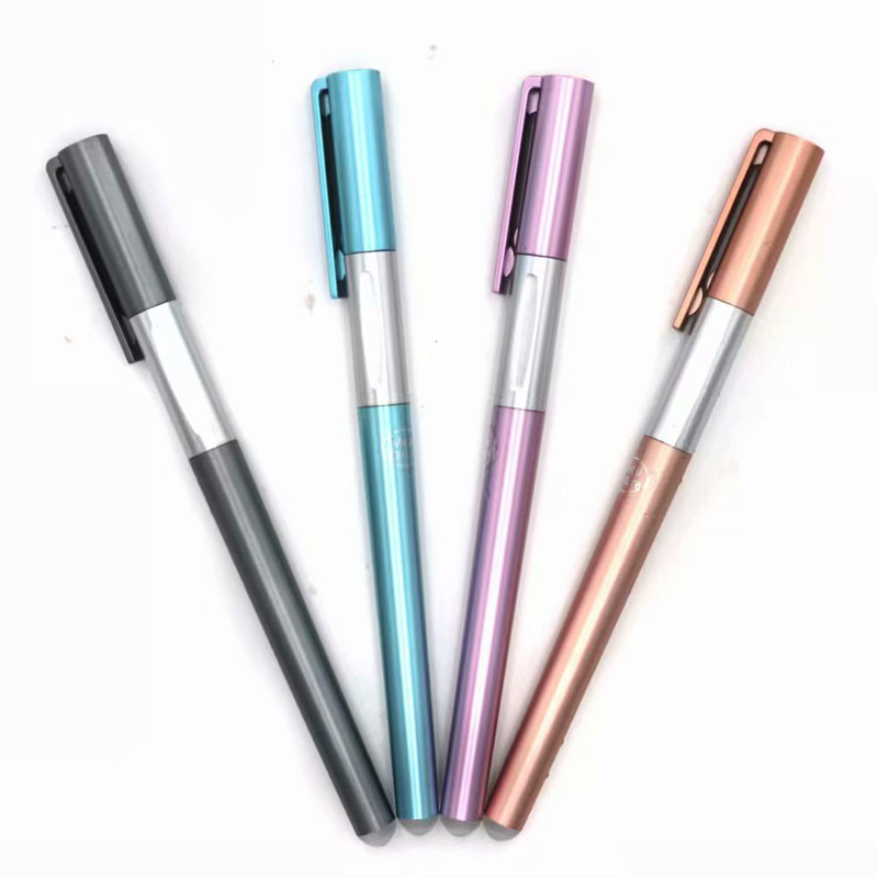4Pcs/ Set 0.38mm Erasable Rod Gel pen Handle Blue / Black Ink Pen Rod for School Office Writing Supplies Kids Stationery
