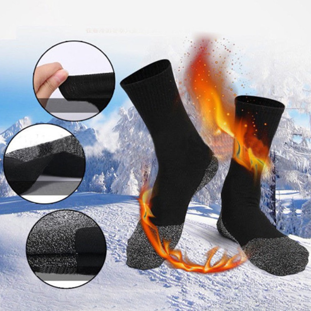 1 par utomhus vinter unisex termosportstrumpor varmare värmeskydd vandring skidor snö snowboard klättring camping sportstrumpor