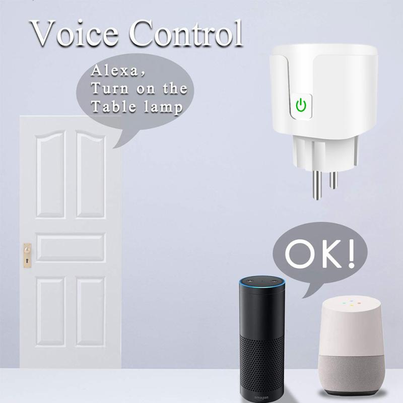 WiFi Smart Plug EU Outlet Tuya Power Monitor Wireless Socket APP Remote Control Water Heater Appliances For Google Home Alexa