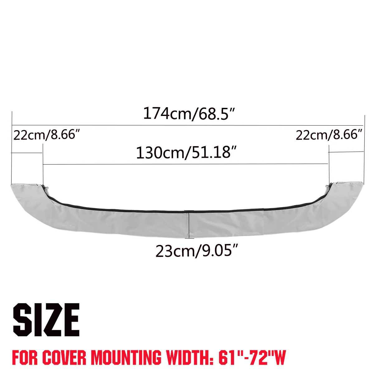 3 Bow Bimini Top Boot Cover 600D Waterproof Yacht Boat Shade Canopy Storage Cover Anti-UV Dust-proof Universal: Ivory