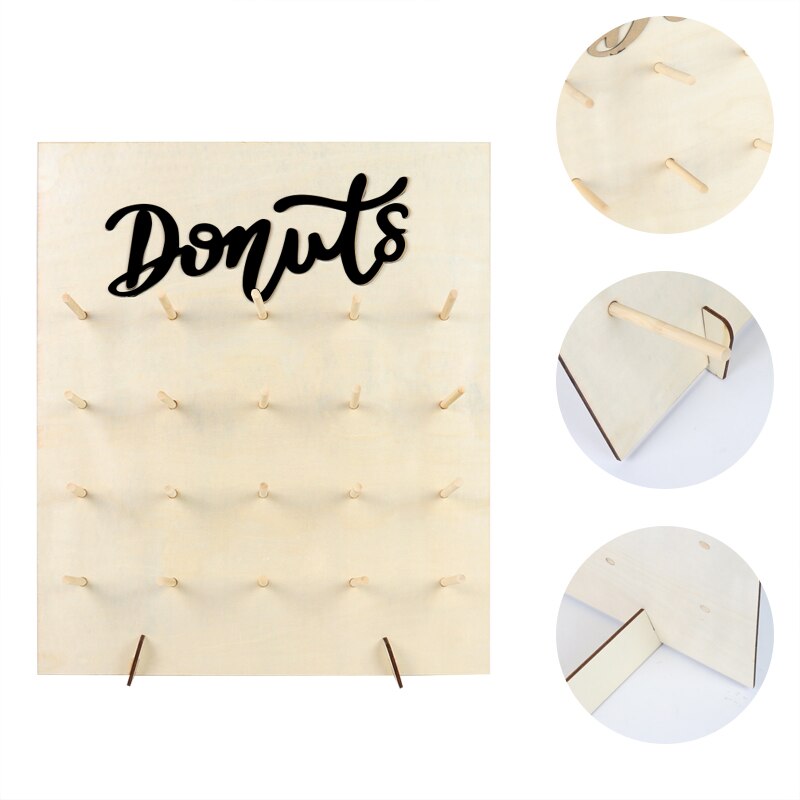 20/9 pinnar donut vägg donut hållare donut styrelser stå bröllop bord dekorationer födelsedagsfest gynnar baby shower leverans
