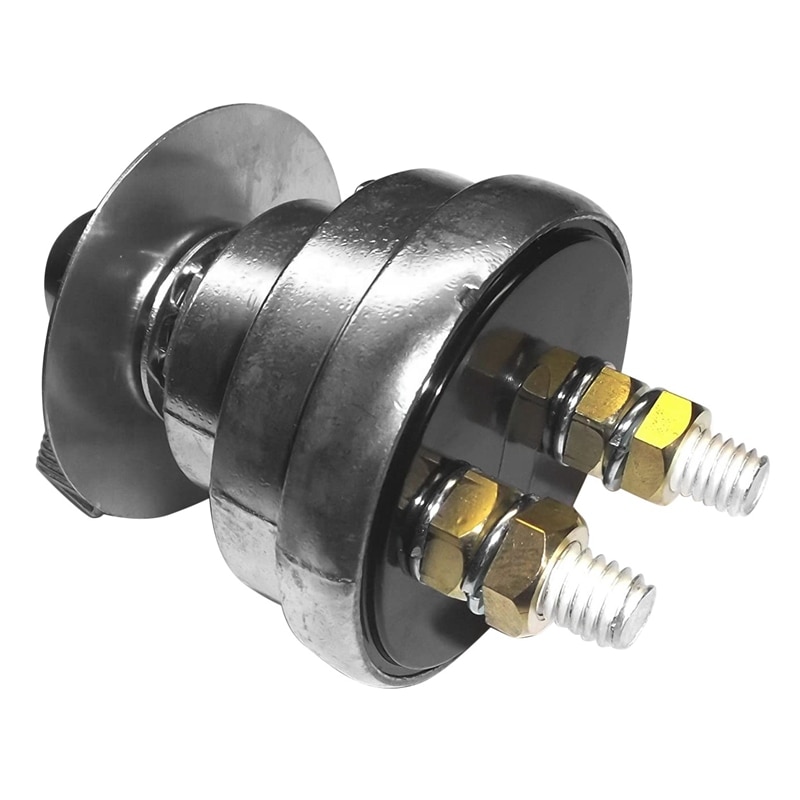 High Current Master Battery Disconnect Switch with Faceplate Battery Power Cut Isolator for Car, RV and Boat: Default Title