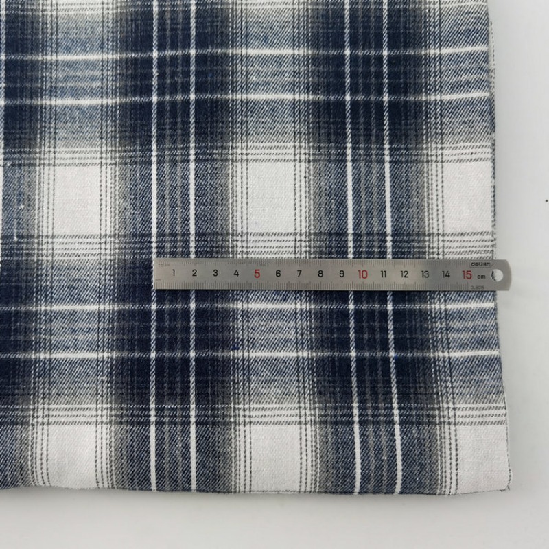 Harjattu Ruudullinen Kangas Metri - 100x145cm - Polyesteri/Puuvilla - Paita, Mekko, Hame