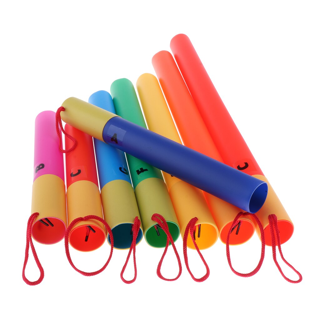 Tubos de percusión de 8 notas para enseñanza de música Orff, iluminador Musical para bebé