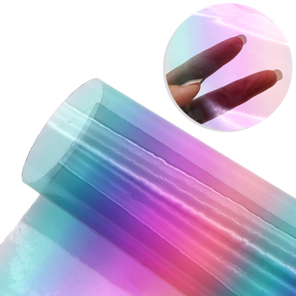 20*34cm tpu gennemsigtig gradient farve kunstlæder stof tekstil til fremstilling af øreringe hår buer telefon sag bogomslag ,1 yc 11472: 1106399002