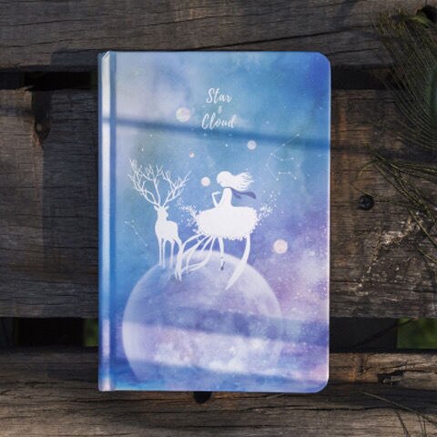 Dream Girl Hardcover Sketchbook Notepad Diary Drawing A5 Student Colorful Inner Page Illustration Notebook: C-128P