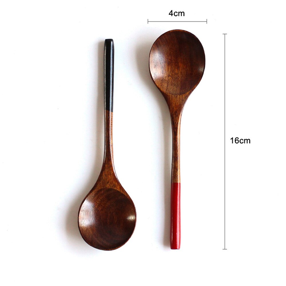 Cucharas de madera con mango largo Natural, cucharas de madera agitadora para beber, postre, miel, café, cocina, utensilios de madera, vajilla