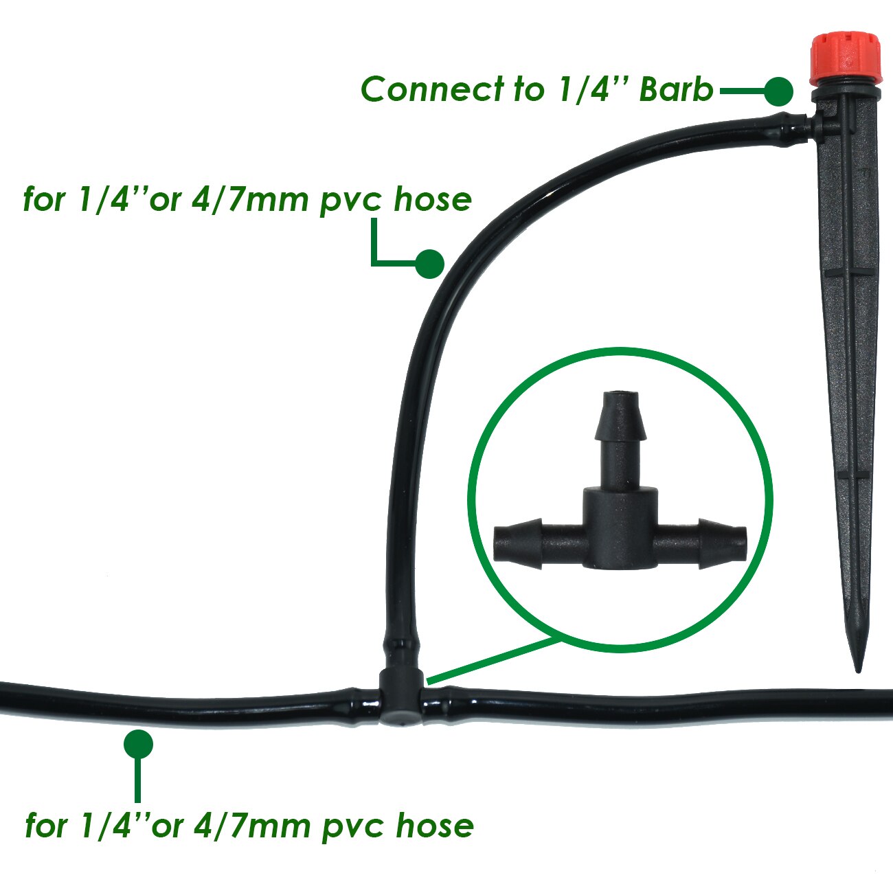 KESLA 10m-30m Garden Watering Hose Pipe 4/7mm w/ 2pcsHole punchers fit Drip Irriagtion Watering Kit System Greenhouses Balcony