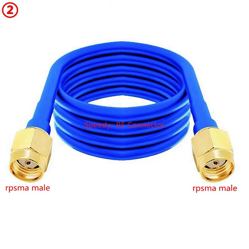Cable Coaxial RG402 RG-402 SMA a SMA conector macho hembra RPSMA a RPSMA alta frecuencia semiflexible rápida latón RF