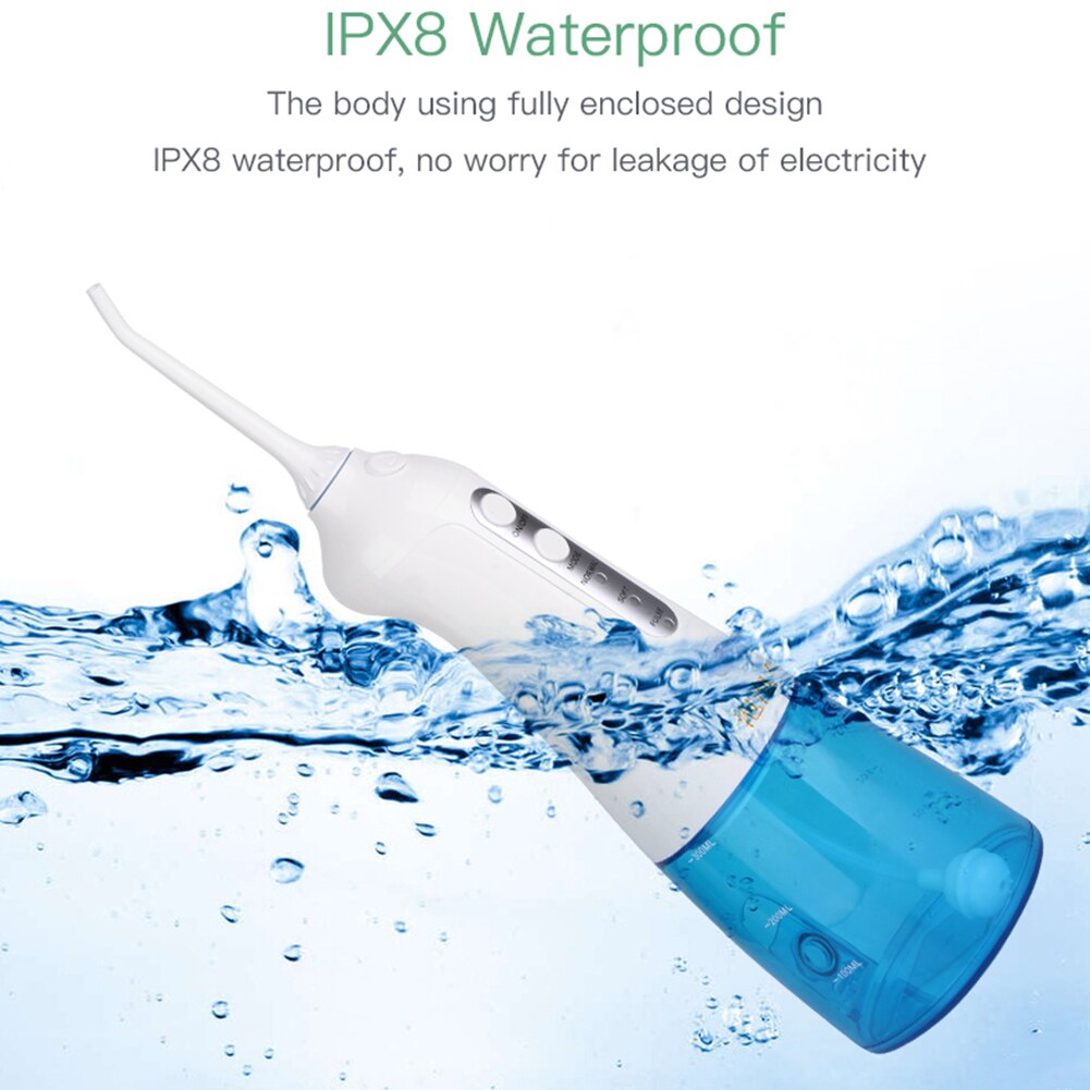 Intelligent Portable Cordless Oral Irrigator USB Rechargeable Teeth Cleaner Water Floss Dental Water Flosser Tooth Pick 6 Jet