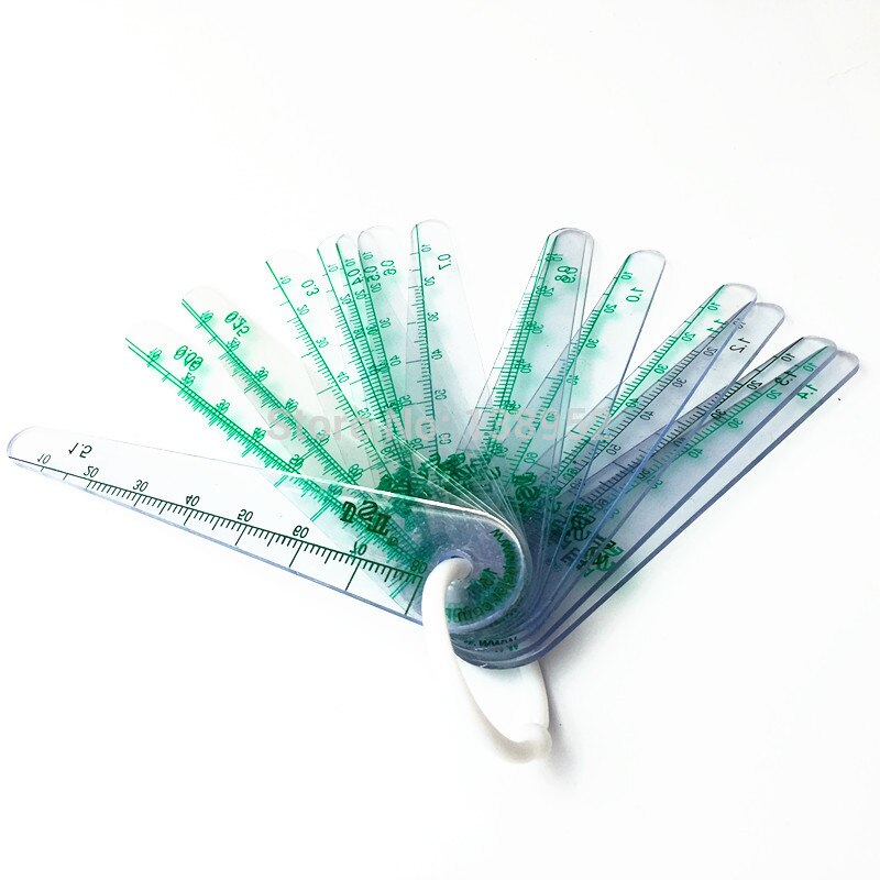 0.01mm 0.1mm 0.05mm 1mm 1.5mm 2mm JST Thickness Plastic Plug Feeler Gauge Gap Filler Measuring Tool With PVC Sheet