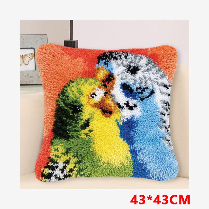 Animals Latch Hook Kit Knooppakket Smyrna Button Package Klink Haak Knoopkussen Pakket Button Pad Package Handwerken Knooppakket: BZ273-43-43