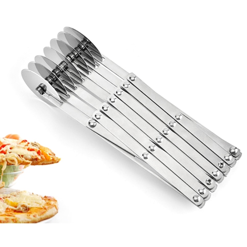 Goldbaking Adjustable Dough Divider for Pastry Pizza Wheel Cutter Pasta Wheel Knife Stainless Steel Wheel Divider