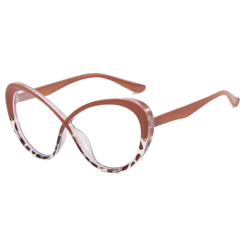 TR90 Transparent Computer Glasses Frame Women Men Anti Blue Light Polygon Eyewear Blocking Glasses Optical Spectacle Eyeglass: Khaki