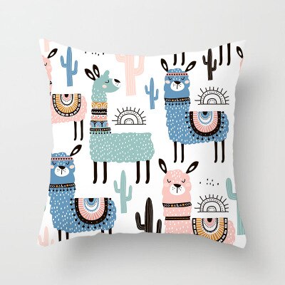 ZENGIA Alpaca Kussenhoes 45*45cm Lama Kussensloop Decoratieve Kussens Voor Bank Alpaka Kussensloop Behandelen Kinderen Verjaardag: drd188-5