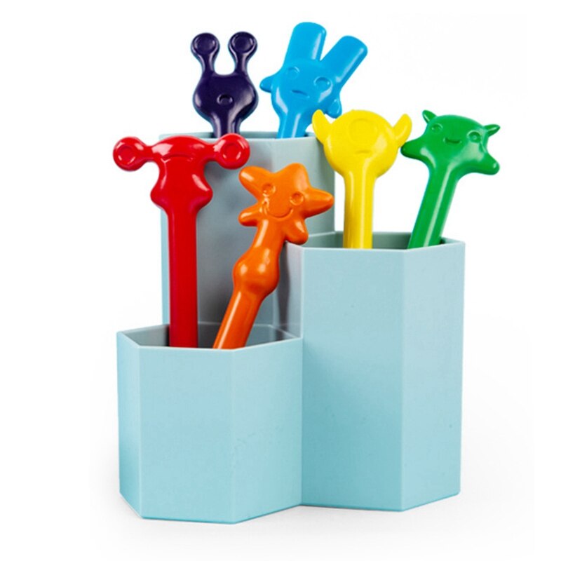 -12PCs 12 Colors Alien Crayon Cute Children Students Graffiti Pens Painting Drawing Stationery Supplies