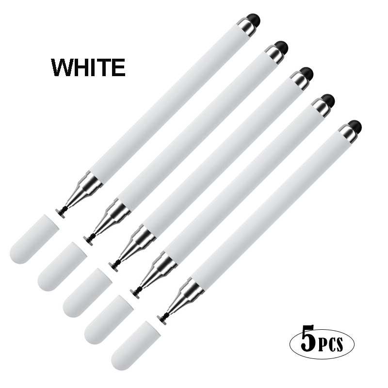 2-in-1 Capacitive Stylus For Touch Screen Stylus Pen For ipad Touch Pencil For Cell Phone Universal stylus pen For Phone: black