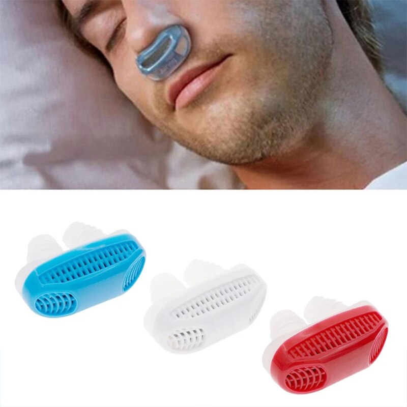 Dilatadores nasales antirronquidos de silicona, Clip Nasal antirronquidos, bandeja para dormir, ayuda para dormir, protector de Apnea, dispositivo nocturno