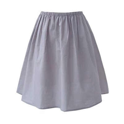 Falda con forro de algodón para vestido, falda de seguridad transparente, antideslizante: Gris / 60cm