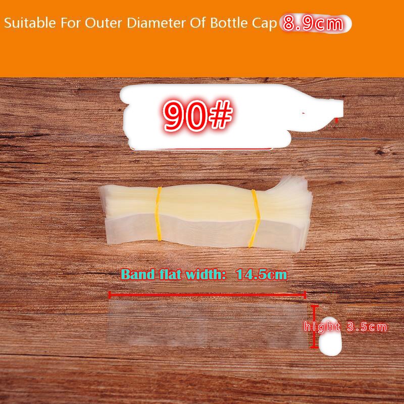 400 pièces/taille thermorétractable PVC bandes pour bouteille en verre bouche joint capuchon rétractable en plastique haut joint bandes posé à plat largeur X bande haute: 90N