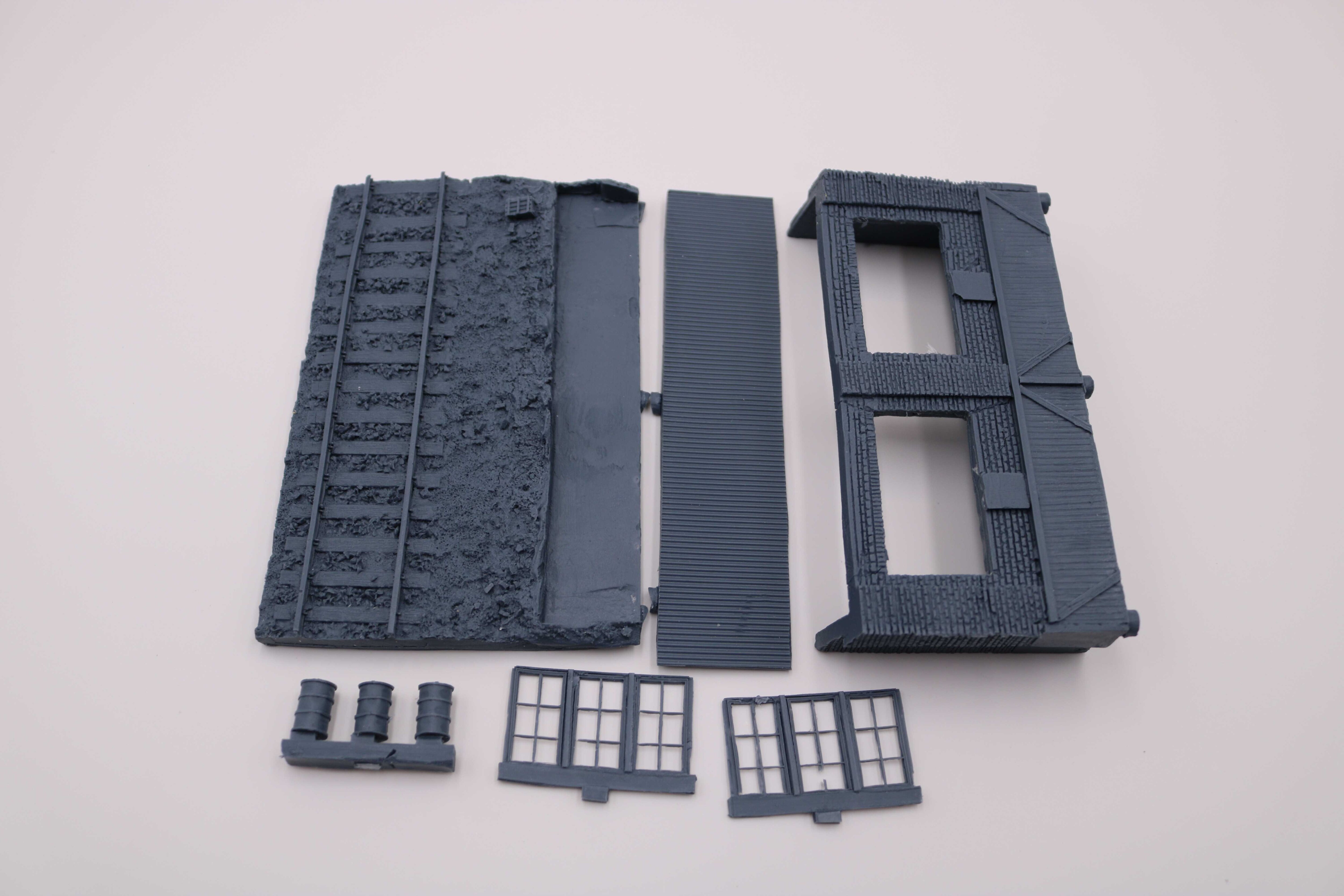 1/72 harz druckguss szene Layout requisiten grau modell auf-Webseite haus gebäude plattform freies D03 (13,5 × 9 × 7.5)mm