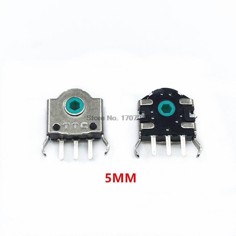 2Pcs Original TTC Mouse Encoder Highly Accurate 5/5.5/7/8/9/10/11/12/13MM Green Core 5 million life Mouse wheel decoder: 2Pcs 5MM