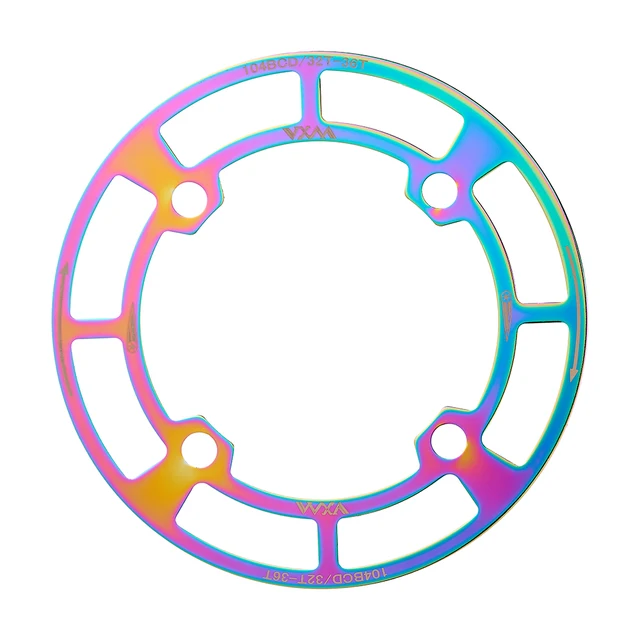 VXM MTB Bike Crank Star Ring Protector 104BCD 32/34/36/38T/ Chainring Protection Cover Cycling Crankset Guard Chainwheel Parts: WHITE