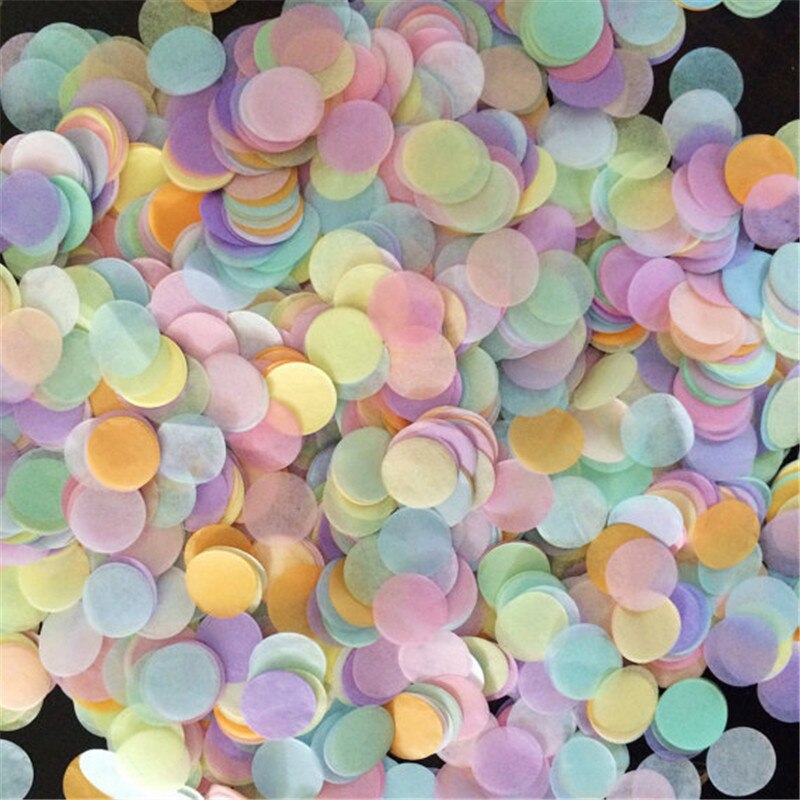 1000pcs 2.5cm Round Tissue Confetti Mixed Color Sprinkles Paper ...