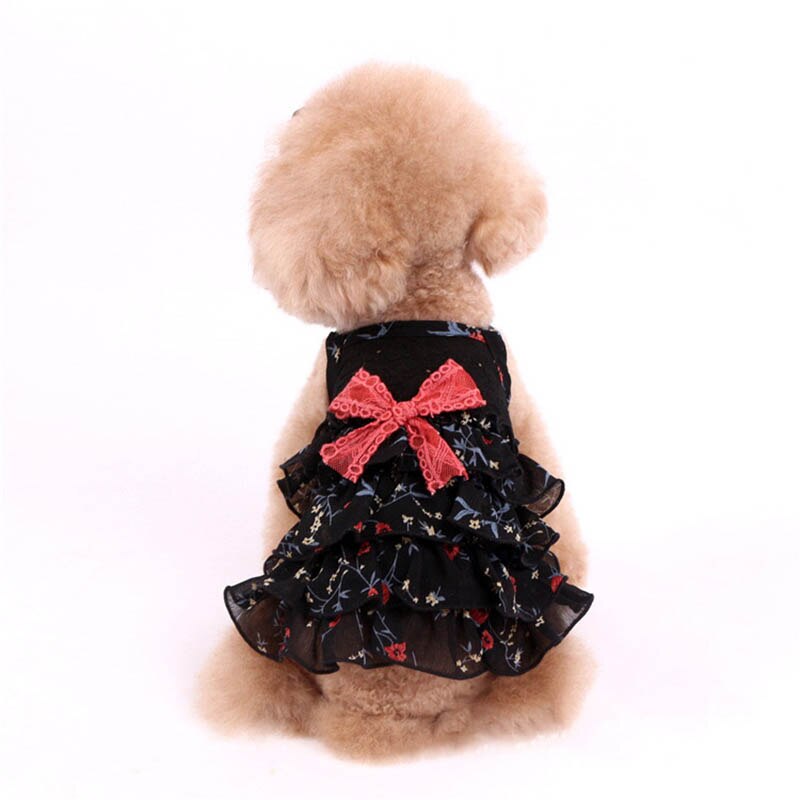 Princess Dog Dress Tulle Bow Tie Pet Cat Dress Chihuahua Summer Pet Dog Dresses for Small Dogs Costume Shih Tzu Disfraz Perro