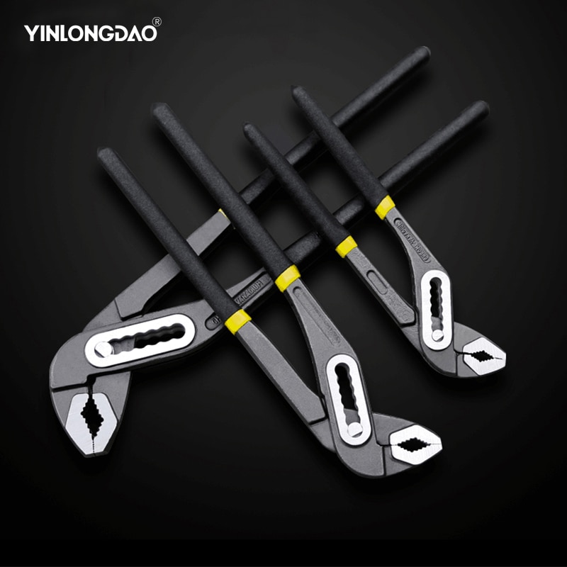 8" 10" 12" water pump pliers quick release plumbing pliers straight chin groove joint tool