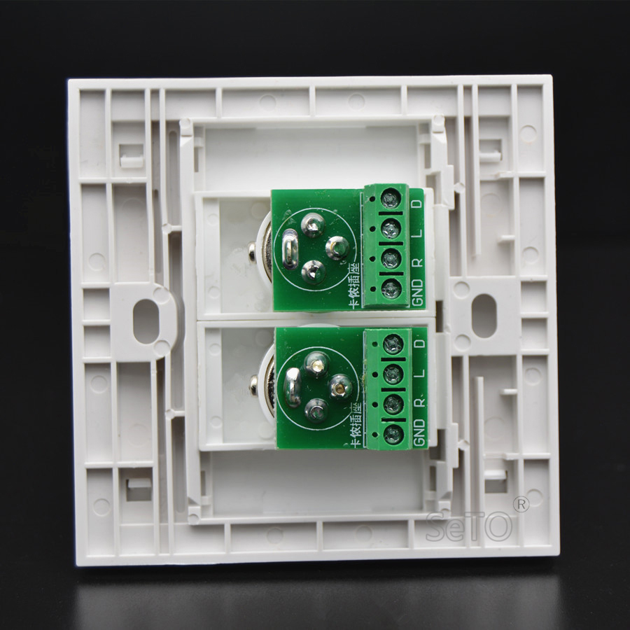 SeTo plaque frontale prise murale | Type 86 Ports Double XLR connecteur plaque murale, plaque frontale Keystone