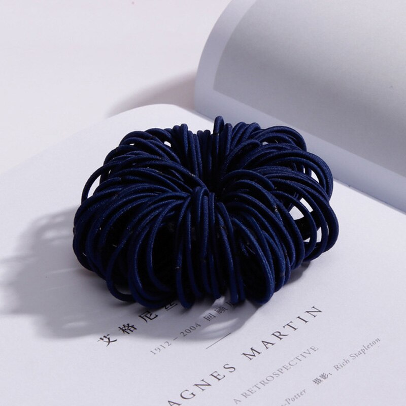 100 Stks/partij Meisjes Snoep Kleuren Nylon 3 Cm Elastiekjes Kinderen Veilig Elastische Haarbanden Paardenstaart Houder Kinderen Haar accessoires