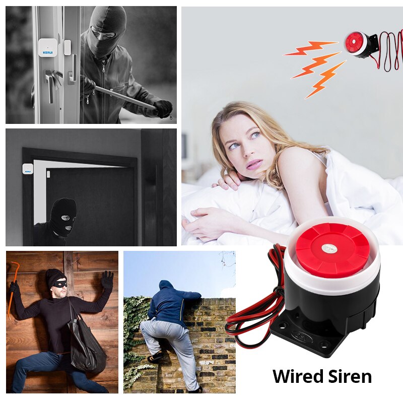 Kerui DIY Wireles Sicherheit Alarm System WIFI GSM Bewegung Sensor Heimat Einbrecher Sicherheit Alarm Bausatz 6 Sprachen Umschaltbar 120dB