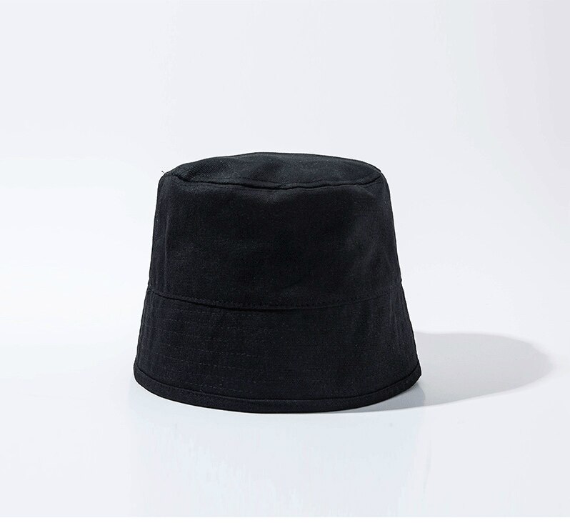 Zomerse stevige opvouwbare emmerpetten dames heren zomerhoeden kleppet vissershoeden zonnebrandcrème hoed anti-uv unisex: Zwart een