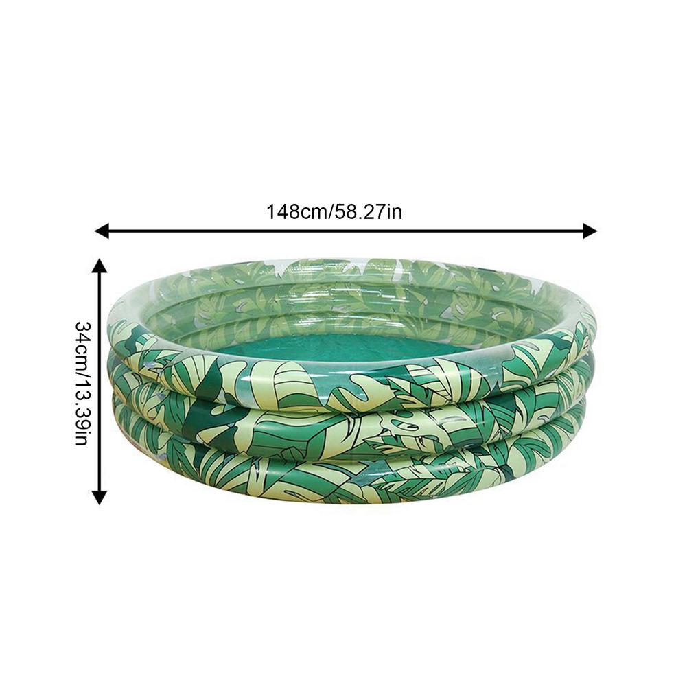 Inflatable Leaf Swimming Pool Children's Paddling Pool Ocean Ball Pool Thickened Bubble Bottom Diameter After Inflation 148cm