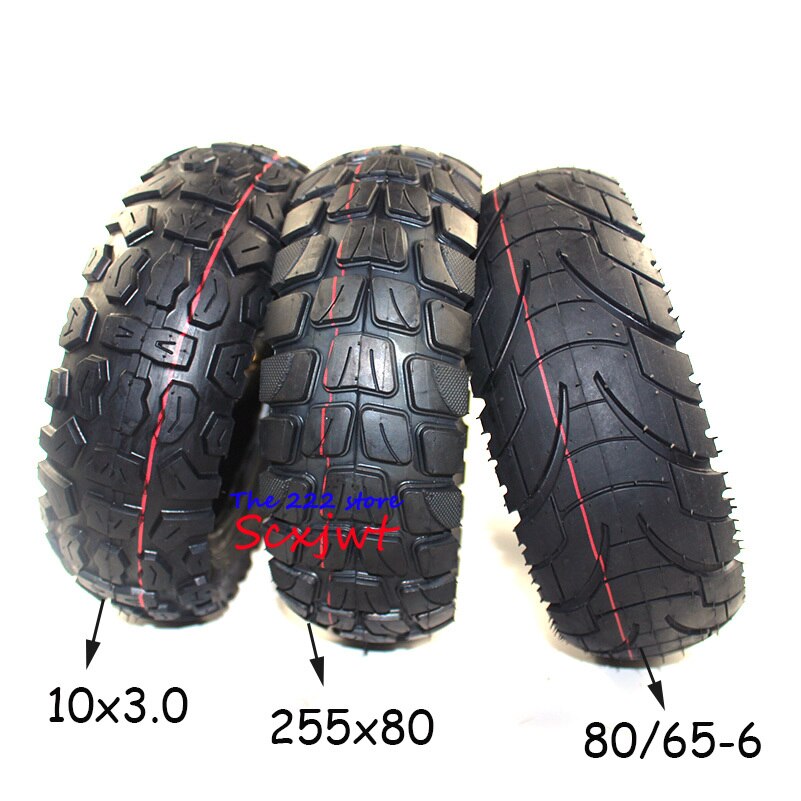 10 Inch Wheels for Kugoo M4 Pro Folding Electric Scooter 10x3 Inch Off-road Inner Outer Tire with Alloy Rims 255x80 Tyre 80/65-6