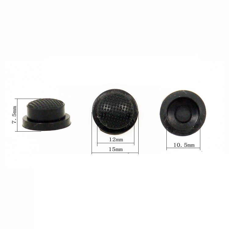 10pcs Tail Waterproof Switch Button Rubber Button Led Charging Flashlight Button Accessories Sealed Rubber Cap: 12mmX7.5mm