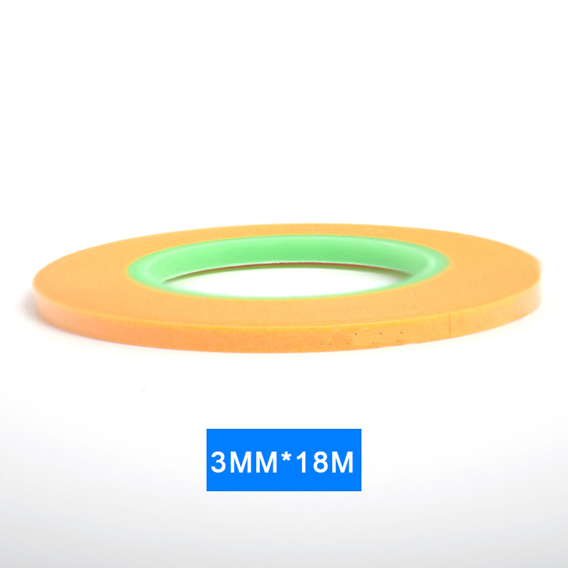 Bred 1mm/2mm/3mm- modell sprøytingsbelegg farge ultrafin diy spesiell maskeringstape 18m -modell dekktape: Champagne