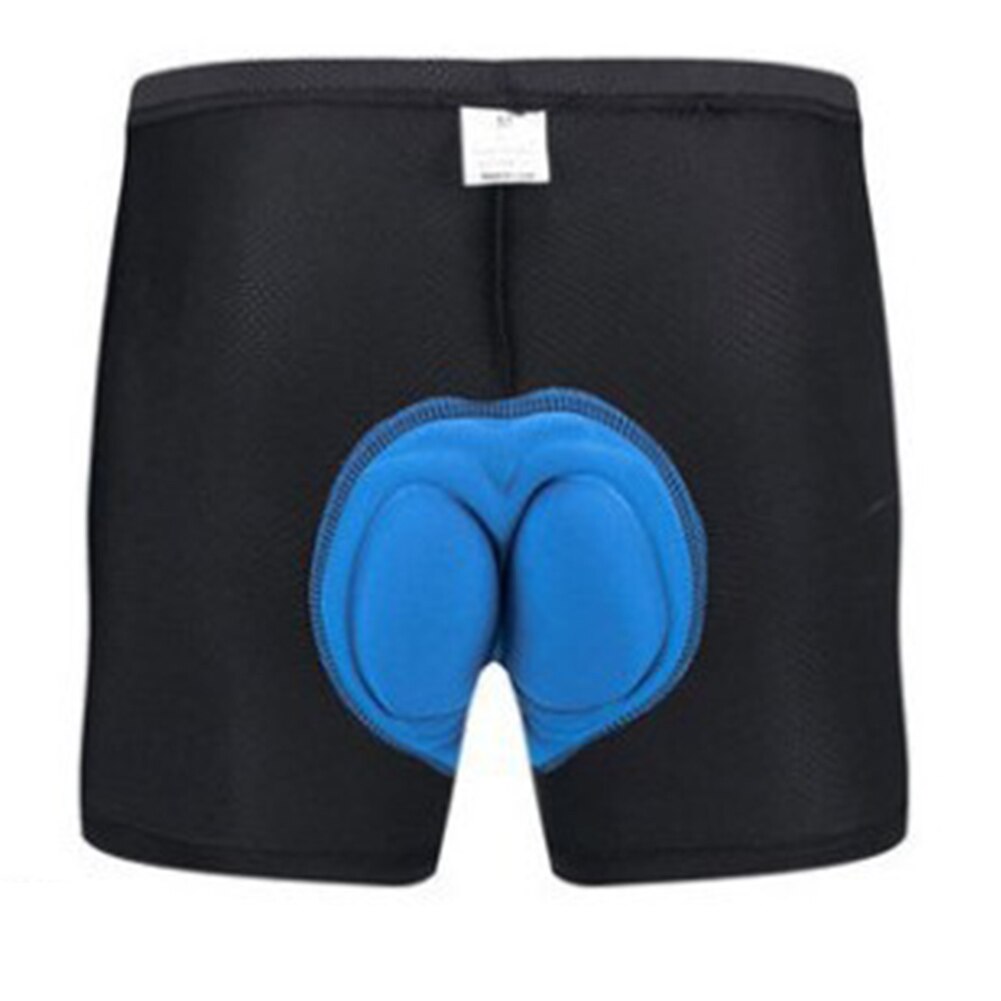 Men Thickened Sponge Cycling Shorts Comfortable Underwear Sponge Gel 3D Padded Bike Short Pants FOU99: Blue / M