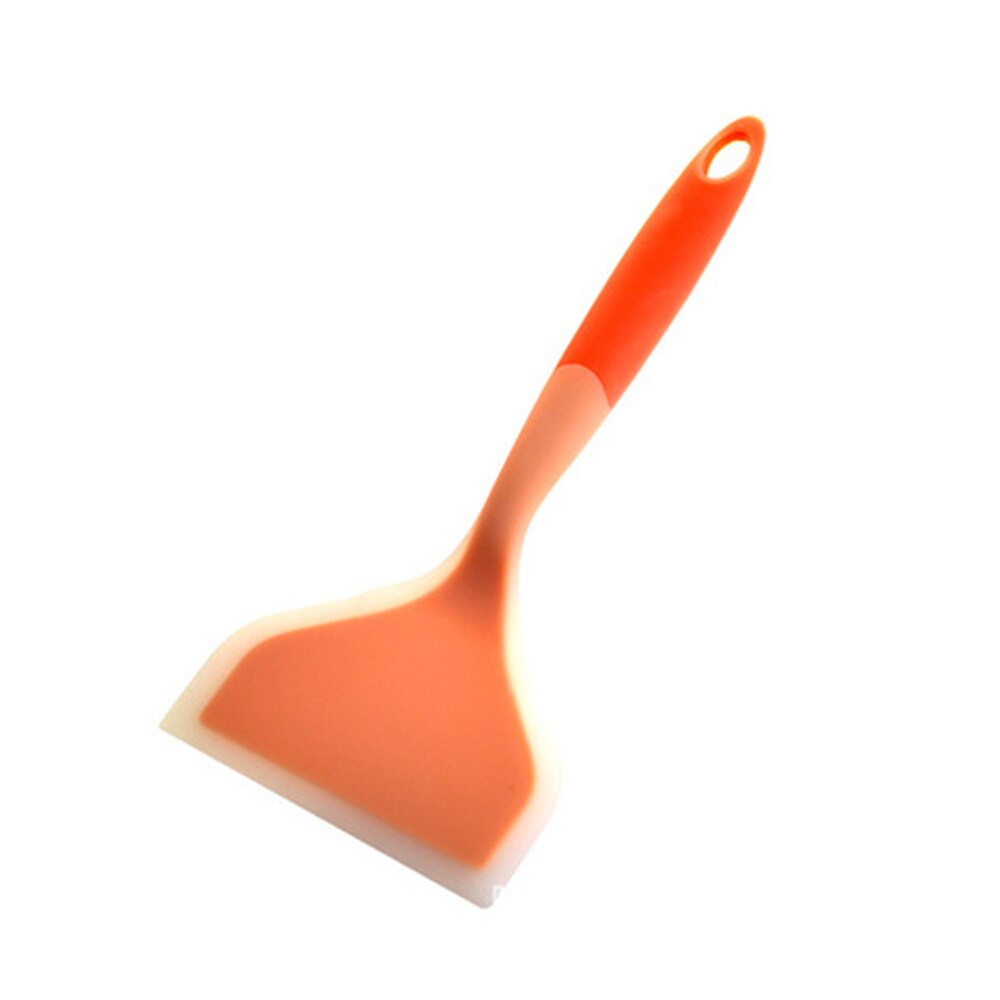Silicone Spatula Kitchen ware Cooking Utensils Spatula Beef Meat Egg Non Stick Kitchen Scraper Wide Pizza Cooking Tools Shovel: Orange