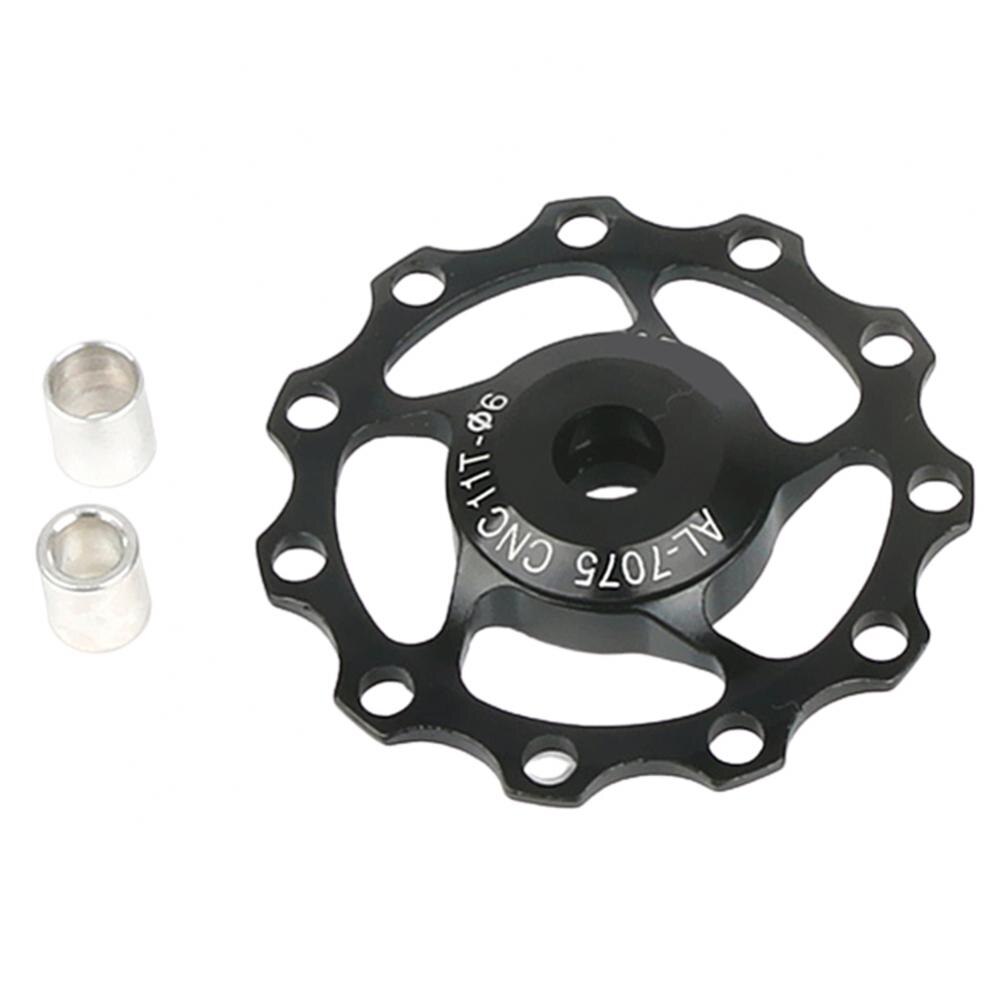 Rear Derailleur MTB Replacement Aluminum Alloy Road Bike 11T/13T Guide Cycling Wheel Pulley Bicycle Accessories Parts: Black 11T