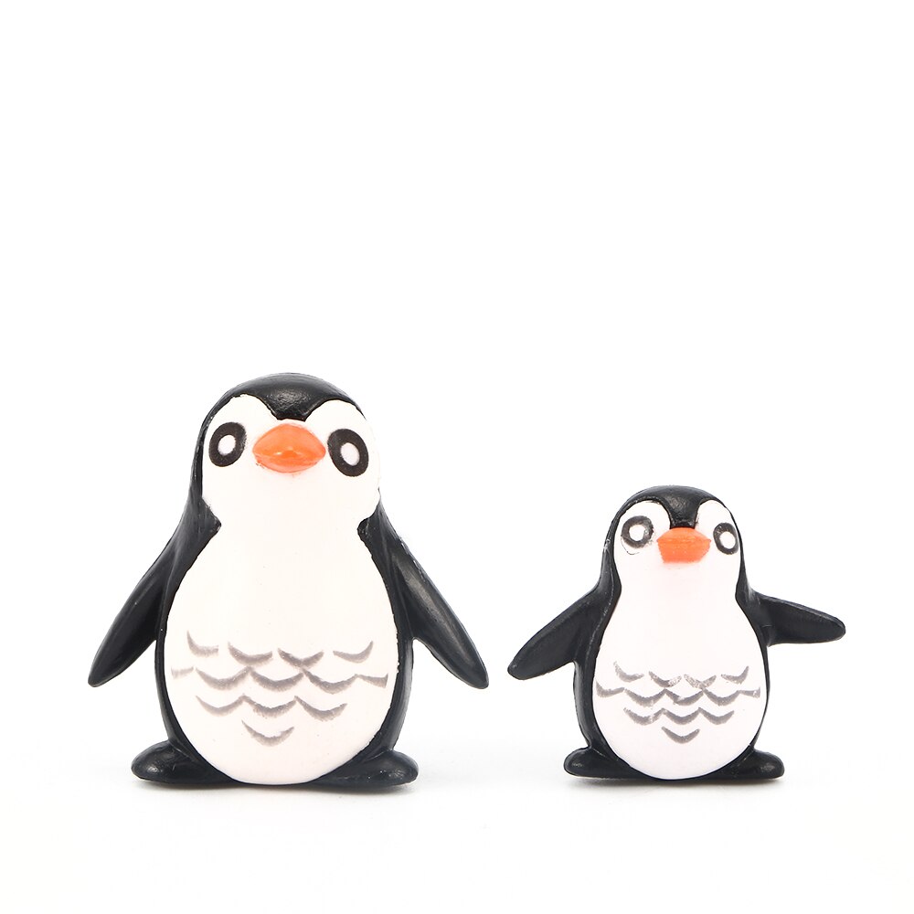 5pcs/lot Mini Resin Penguin Model Practical Jokes Toy Decoration Children Birthday Toy