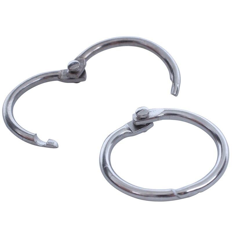 10 Hinged Rings Metal Binder Craft Split Hinge For Scrapbooking Photo Album Card 25X20mm: Default Title
