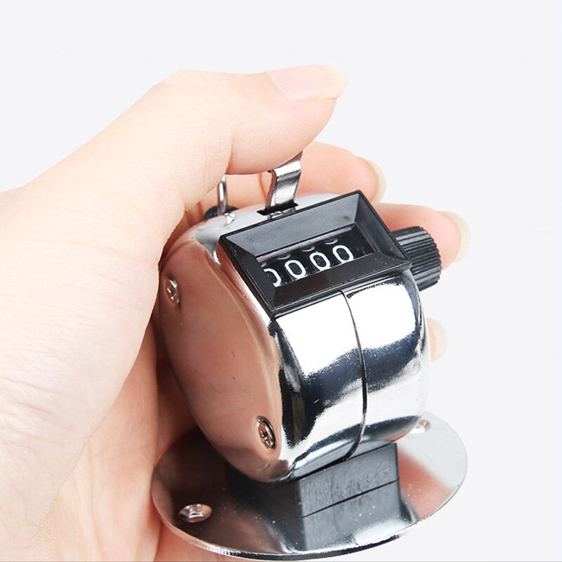 Mini 0-9999 Counter Metal Case Manual Four-Digit Counter Hand Tally Counters Clicker Measuring Tool 4 Models with Thicker Base