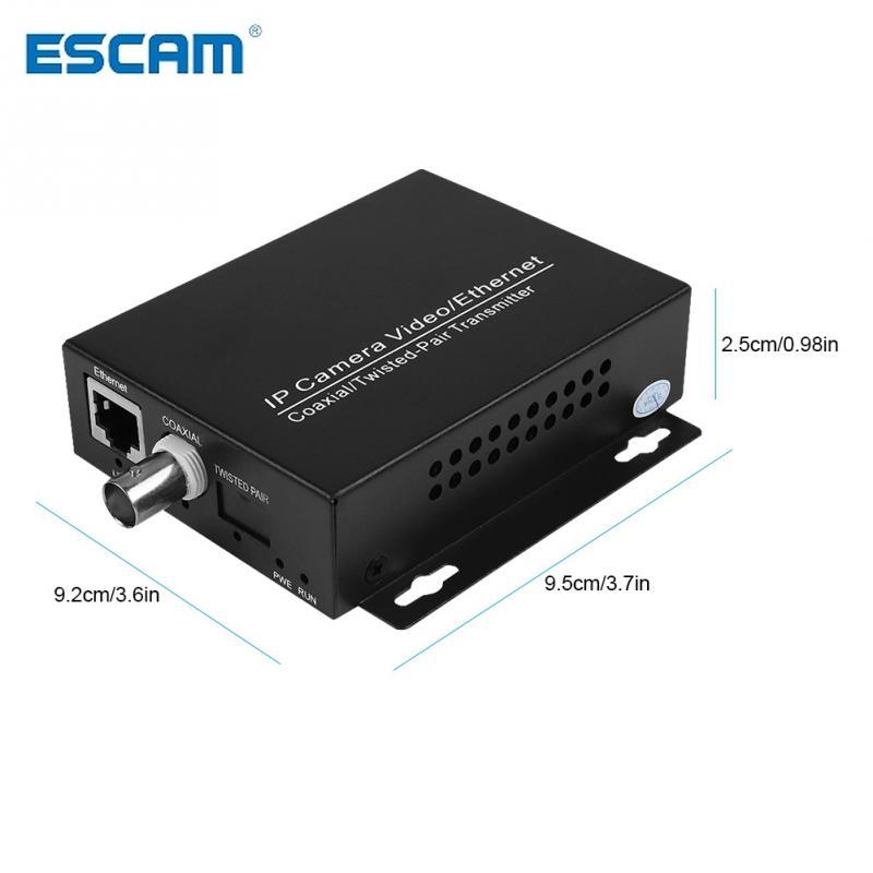 Escam 1 par ethernet ip extender over coax hd netværkssæt eoc koaksial kabel transmission extender til sikkerhed cctv kameraer