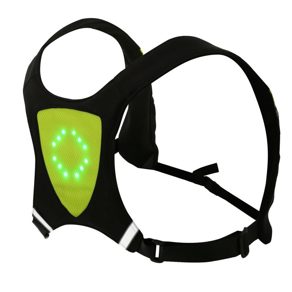 Chaleco de seguridad inalámbrico con emisor de luz Led con Control remoto bolsa iluminada Chaleco de ciclismo chaleco para montar